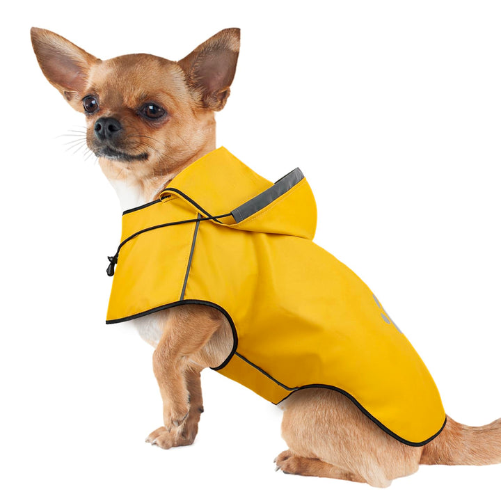 Regenmantel Hund DQGHQME Hunderegenmantel mit Reflexstreifen, Verstellbarer Regenjacke Hund, Hundema