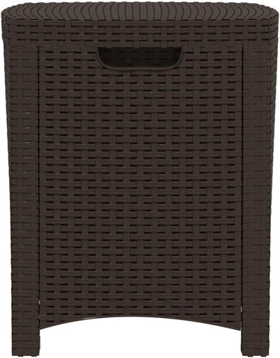 Garten-Aufbewahrungsbox PP Rattan 39x39x46 cm Gartenbox Auflagenbox Aufbewahrungstruhe Gartentruhe K