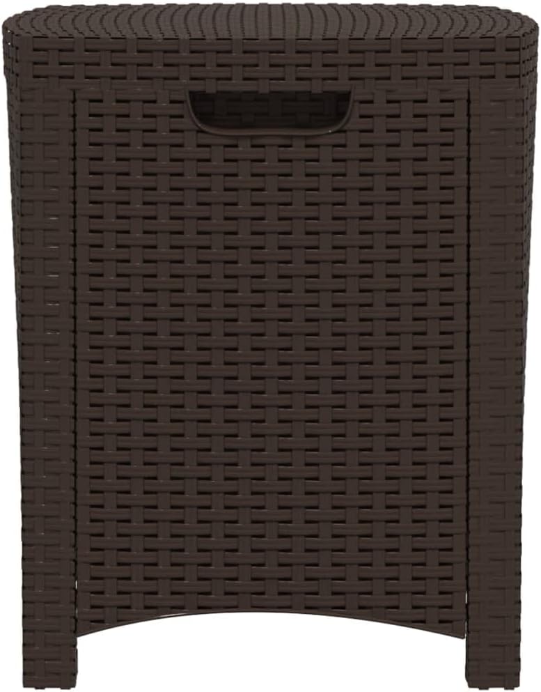 Garten-Aufbewahrungsbox PP Rattan 39x39x46 cm Gartenbox Auflagenbox Aufbewahrungstruhe Gartentruhe K