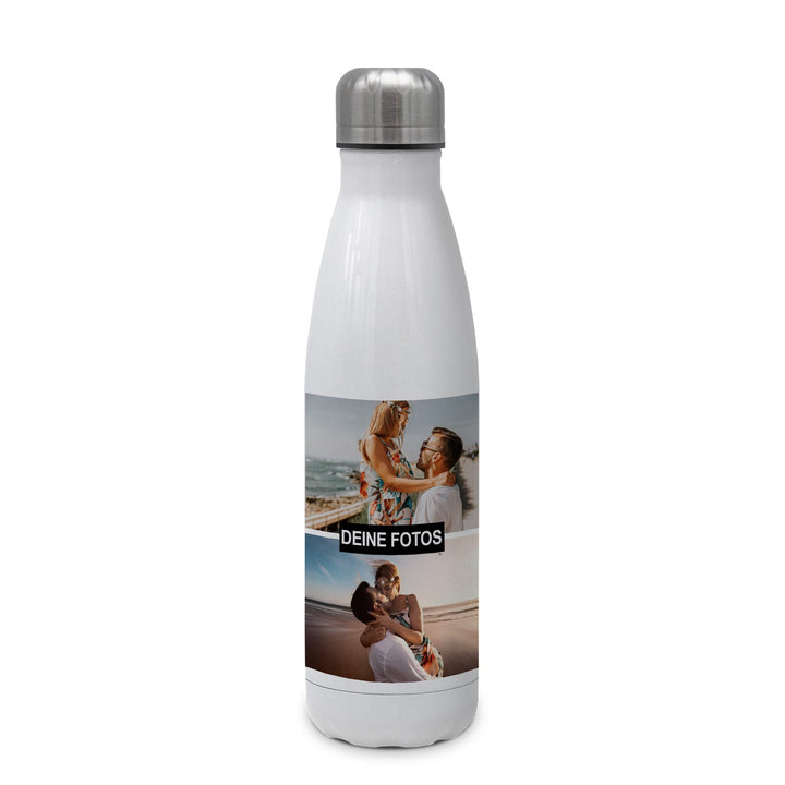 Personalisierte Trinkflasche 'Collage' - Thermo-Trinkflasche mit eigenem Foto selbst gestalten - The