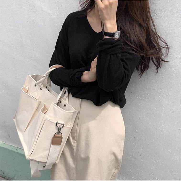Angelkiss Canvas-Tasche mit Griff – grosse Kapazität, Messenger-Tasche, langlebig, mehrere Taschen,