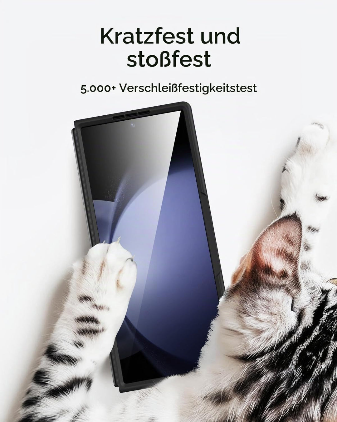 Miimall Kompatibel mit Samsung Galaxy Z Fold 5 Hülle mit S-Pen & Stifthalter, [Anti-SPY Displayschut