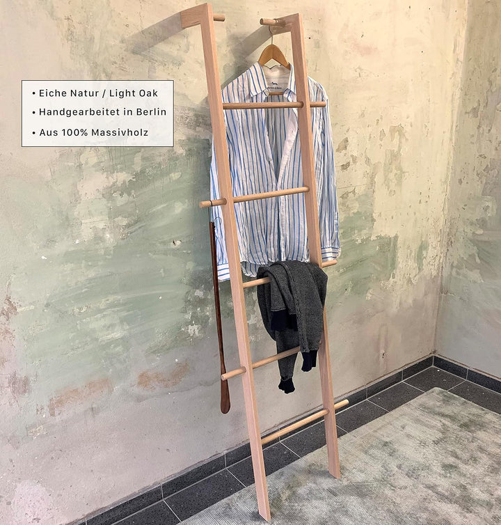 Kleiderleiter & Kleiderständer Holz, Handtuchleiter & Handtuchhalter aus Massivholz, Designer Holzle