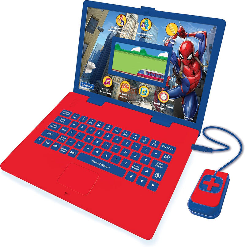 Lexibook JC798SPi1 Spider-Man Lern- und Zweisprachiger Laptop, Französisch/Englisch, Farbiger Bildsc