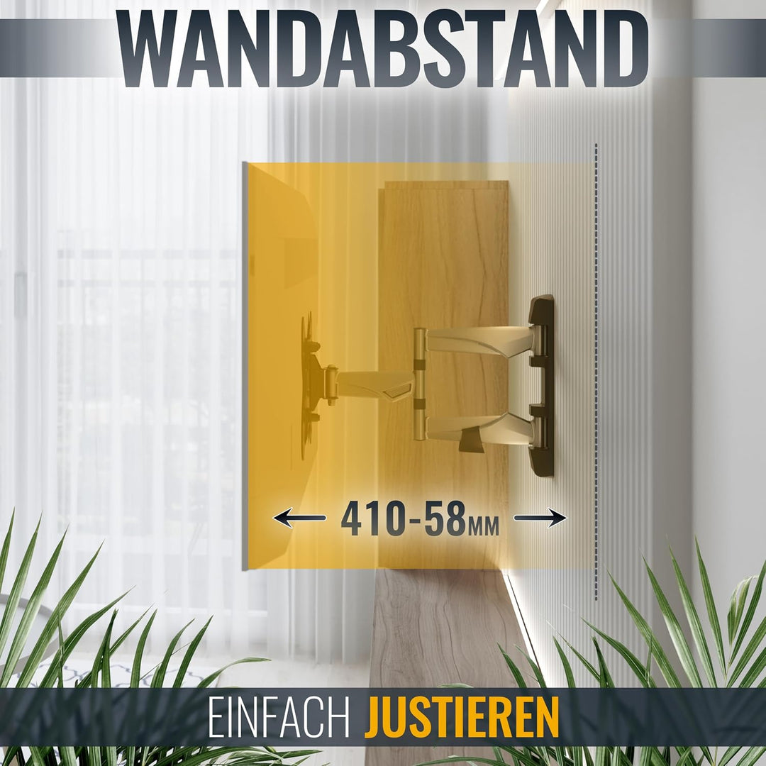 RICOO TV Wandhalterung Fernseher Halterung S3222 für 32-55 Zoll VESA 200 x 200 schwenkbare Fernsehha