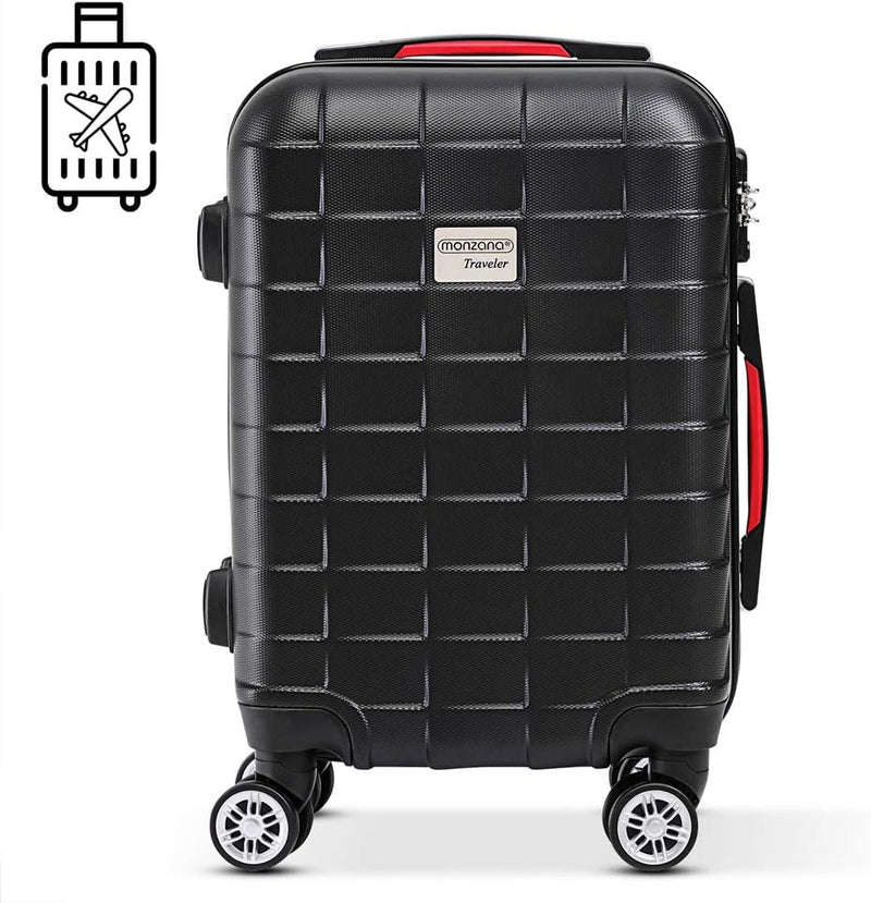 Monzana® 2er Set Koffer Boardcase M, XL Gelgriffe TSA Schloss Reisekoffer Trolley Kofferset Handgepä