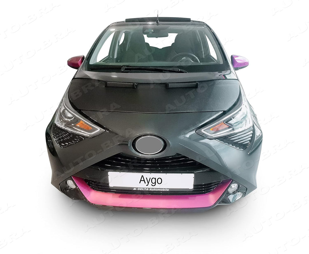 AB3-00566 Carbon Optik AUTO-BRA kompatibel mit Toyota Aygo Bj. 2014-2022 Haubenbra Steinschlagschutz