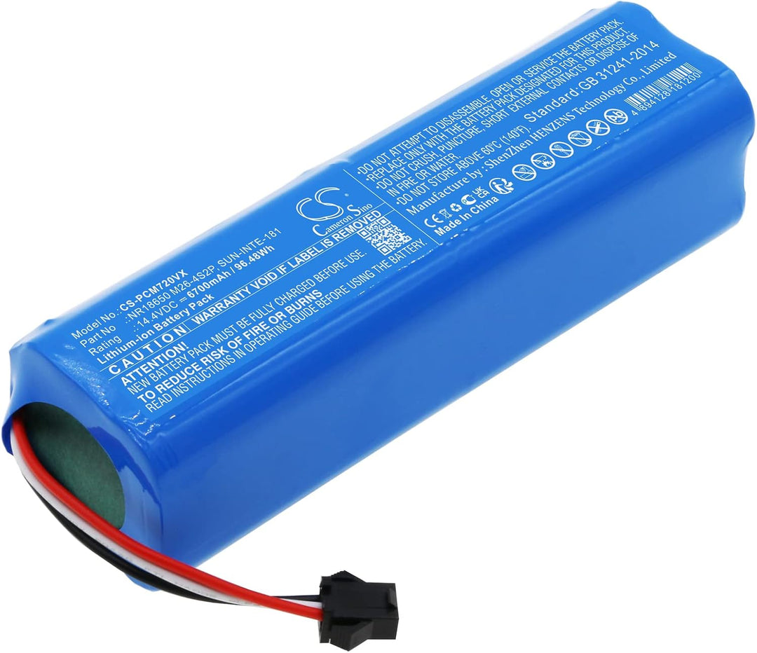 Cameron Sino NEU 6700mAh Ersatz Akku für Proscenic M7 Pro, LDS M7 Pro, M8 Pro, M7 Max, U6, Viomi S9,