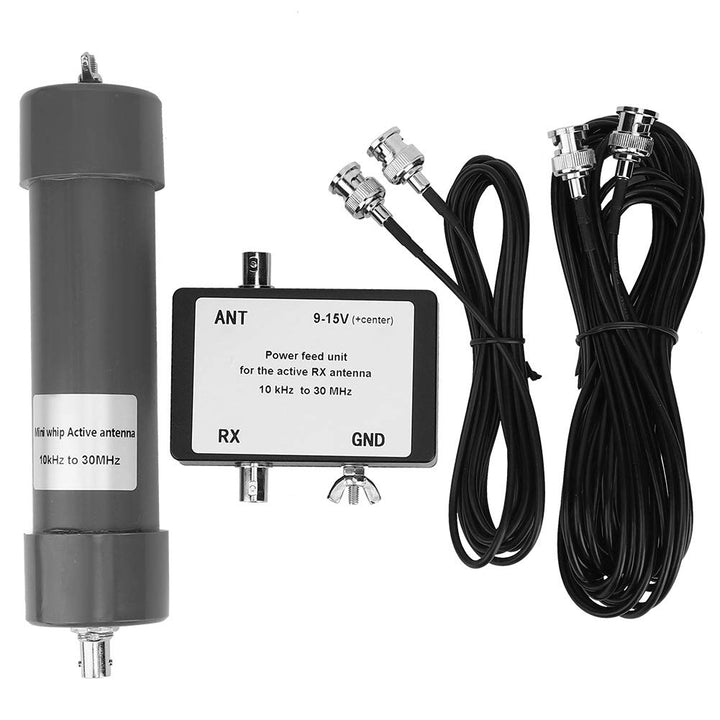 Oumefar 10KHz 30MHz Mini Whip Active Antenna mit tragbarem Kabel 9 15V 90mAh Active Antenna Kit Ersa