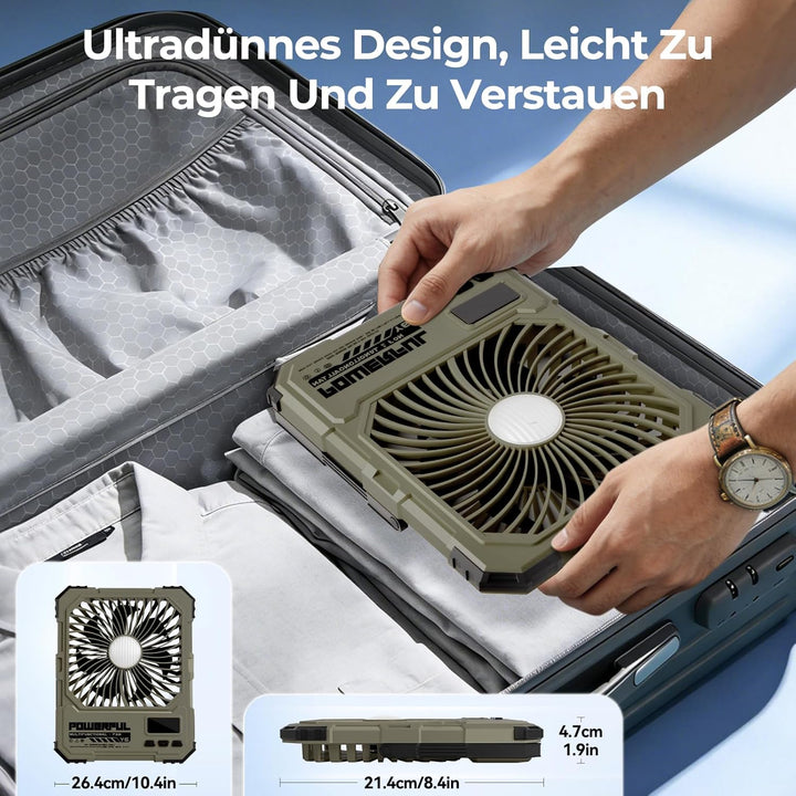 FORMIZON Camping Ventilator mit Licht, 20000mAh USB Ventilator Leise 17-85 Std 5 Geschwindigkeiten A