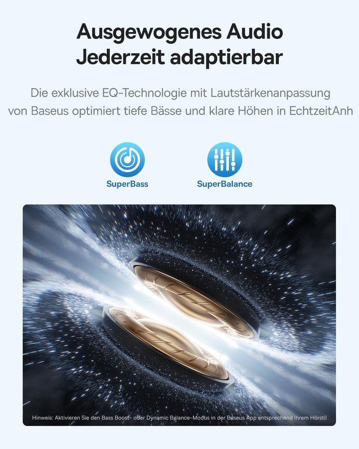 Baseus EP10 Pro In Ear Kopfhörer Bluetooth Noise Cancelling, Bluetooth Kopfhörer mit -50 dB Geräusch