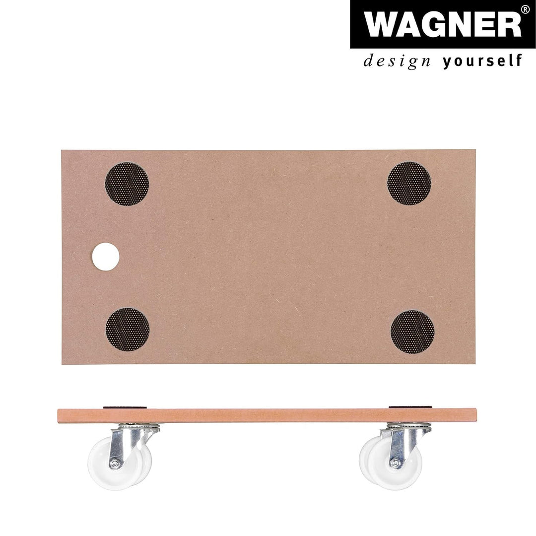 WAGNER Transportroller Transporthilfe 1121 I Plattformwagen aus MDF I 57,5 x 30 x 10 cm, Tragkraft 2