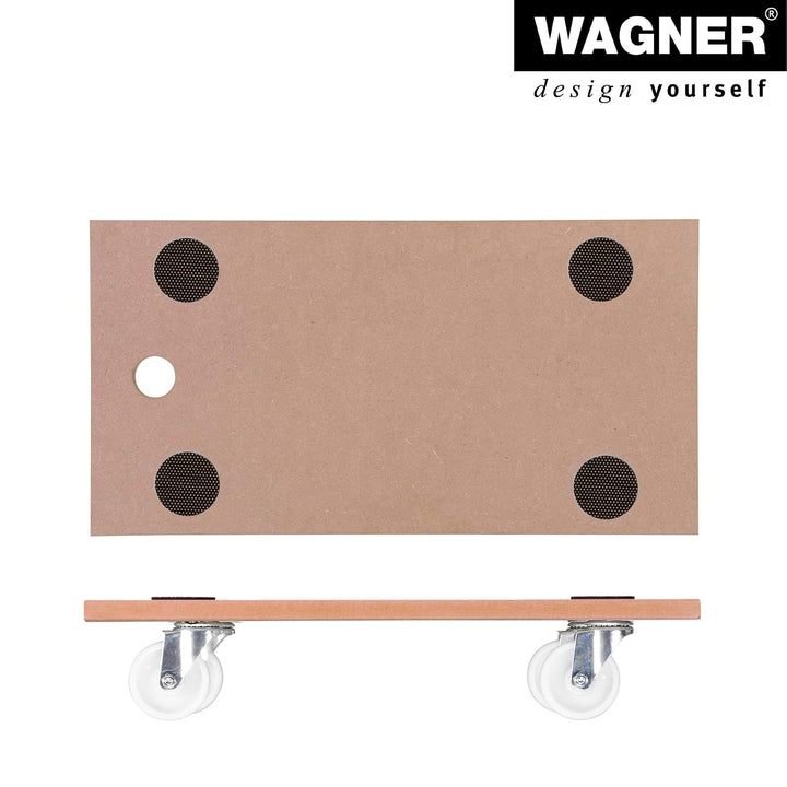 WAGNER Transportroller Transporthilfe 1121 I Plattformwagen aus MDF I 57,5 x 30 x 10 cm, Tragkraft 2