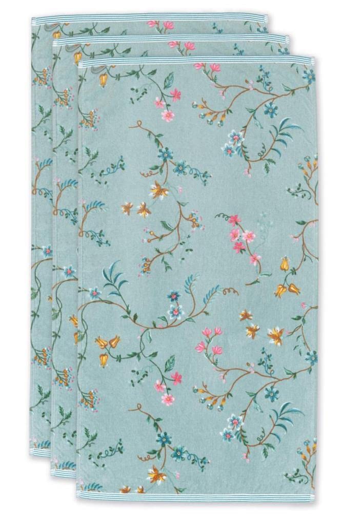 [W] Pip Les Fleurs Blue 55x100 Set a 3
