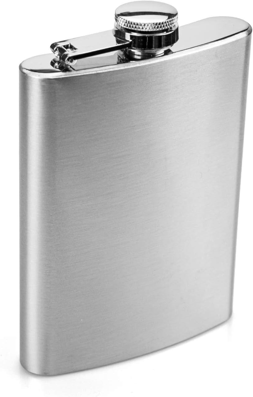 Tebery 4 Stück 8oz Flachmann Set aus Edelstahl mit kleinen Trichtern, 240ml Hüftflasche mit Trichter
