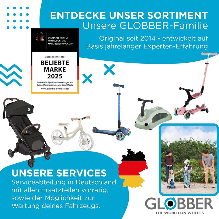 GLOBBER NL 205 Roller – Tretroller Kinder ab 8 Jahre, Teens und Erwachsene - Scooter 205 mm - ABEC 7