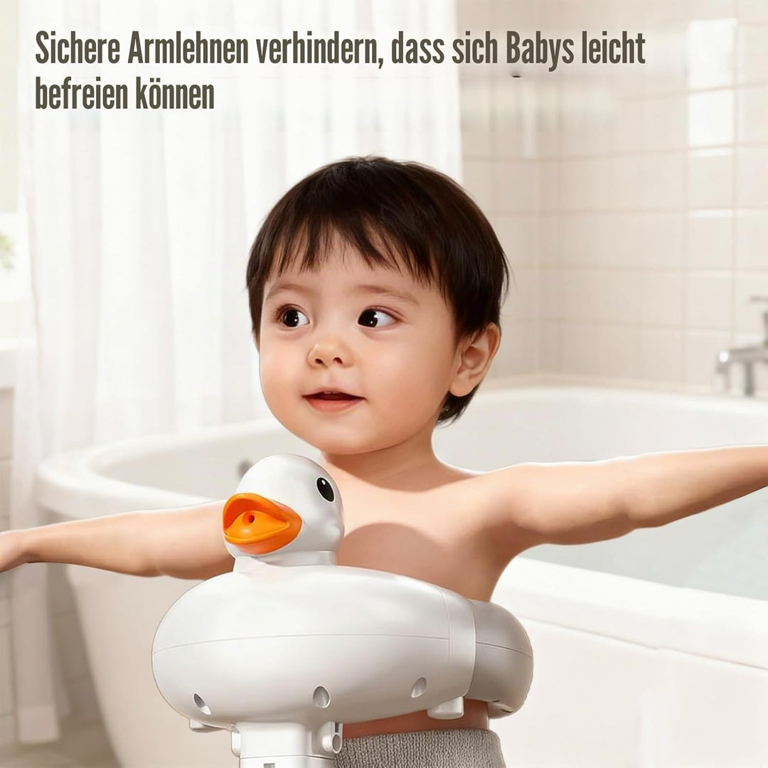 KIRJAUDU Badewannensitz Baby, Baby Badewanne mit Gestell zum Stehen Unterstützen, Höhenverstellbar &amp;
