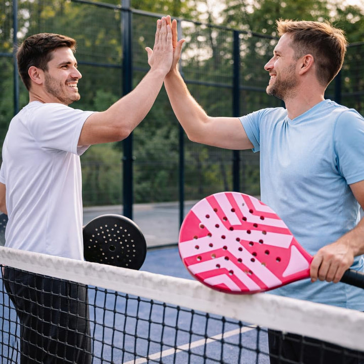 Padel Schläger Erwachsene Profi Racket Padelschläger Set mit Meshtasche Tennis Schläger für Anfänger