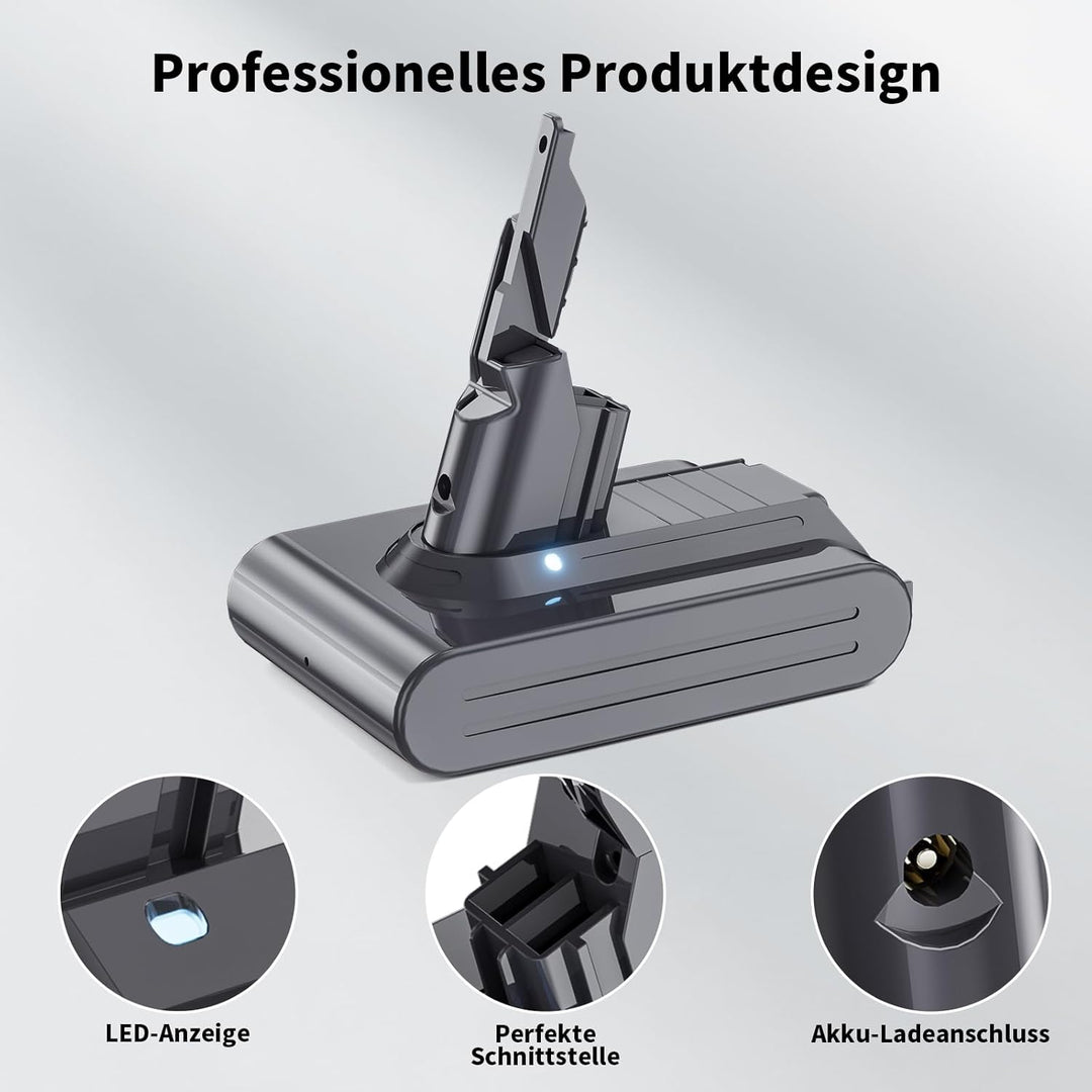 6000mAh für Dyson V7 Akku, Ersatzakku für Dyson V7 SV11 Kompatibel mit Animal Motorhead Absolute Tri
