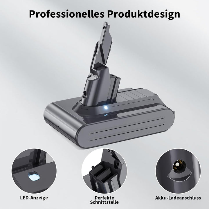Akku für Dyson V7, Ersatzakku für Dyson V7 SV11 Staubsaugern(mit 2 Filter) | Ersatz für Dyson V7 Akk