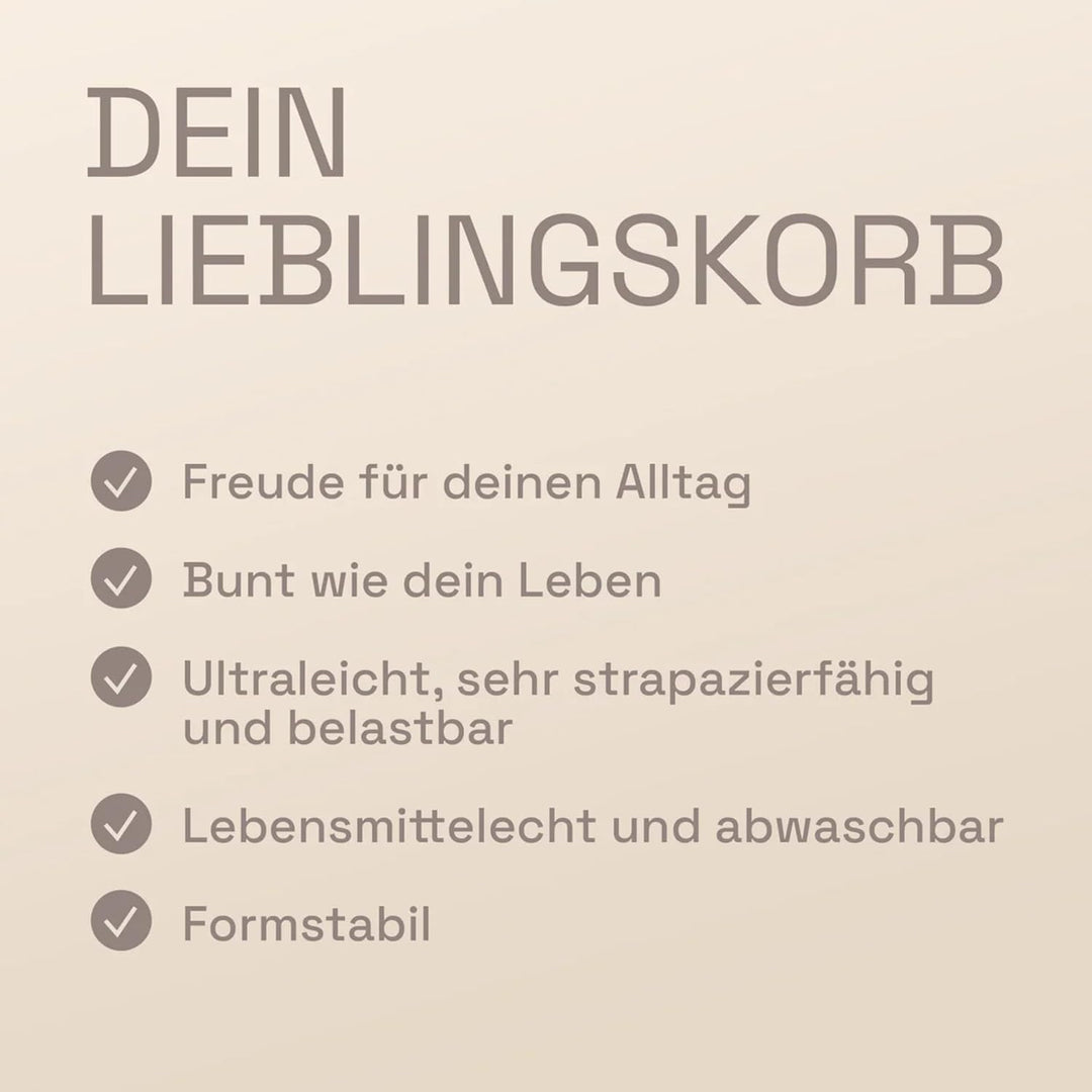LIEBLINGSKORB Edge Black weinrot inkl. Deckel - ultraleichter, kippsicherer & formstabiler Einkaufsk
