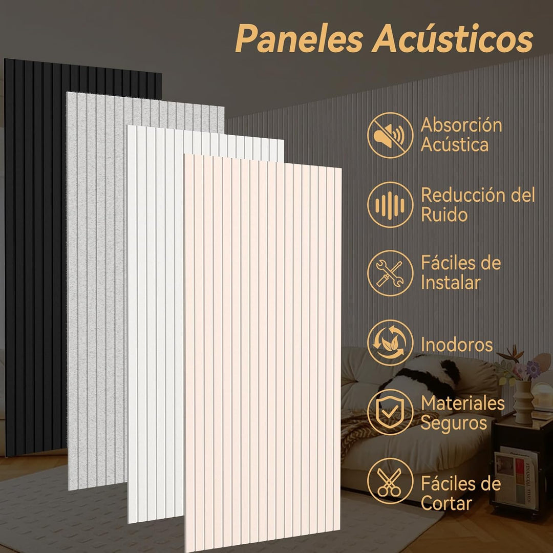 Rdutuok 4 Stücke Akustikplatten,120x60x0.9 cm Kante Hochdichte Akustik Panel Schallschutzpaneele Sch
