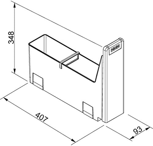 FRANKE Sorter von Abfällen Cube 10 134.0039.317, 34,8 x 9,3 x 40,7 cm, schwarz