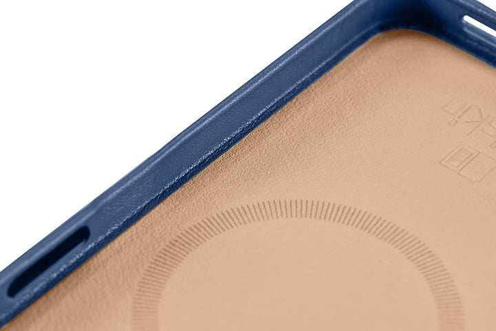 Mobiskin Hülle kompatibel mit Apple iPhone 14 (6,1 Zoll), Handyhülle mit echtem Leder, Case, Schutzh