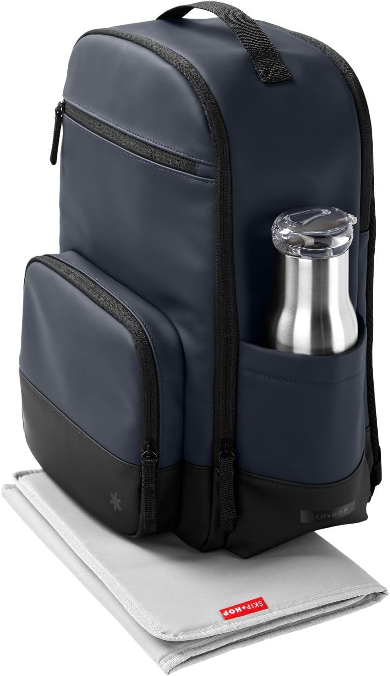 Skip Hop Wickeltaschen-Rucksack: Flex, multifunktionale Baby-Reisetasche mit Wickelunterlage &amp; Kinde