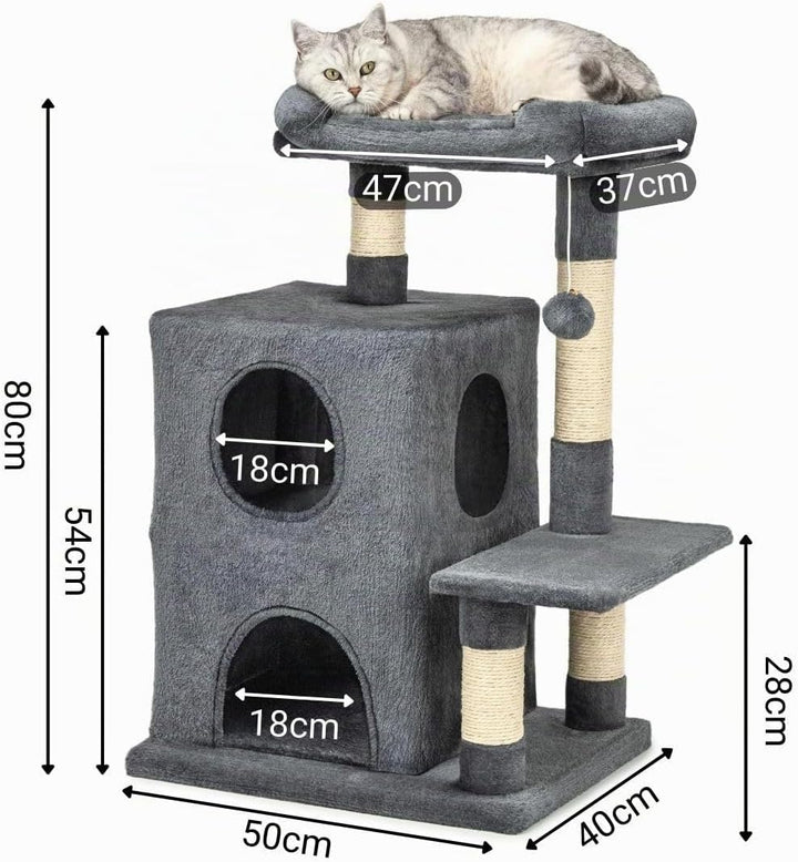 lionto by dibea Kratzbaum Kletterbaum Katzenkratzbaum Katzenbaum Höhe 80 cm