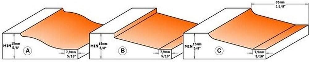CMT Orange Tools 990.504.11 Hor. Lichter – Fräser mit rodam. HM S 12 D 89 x 15 (A2)