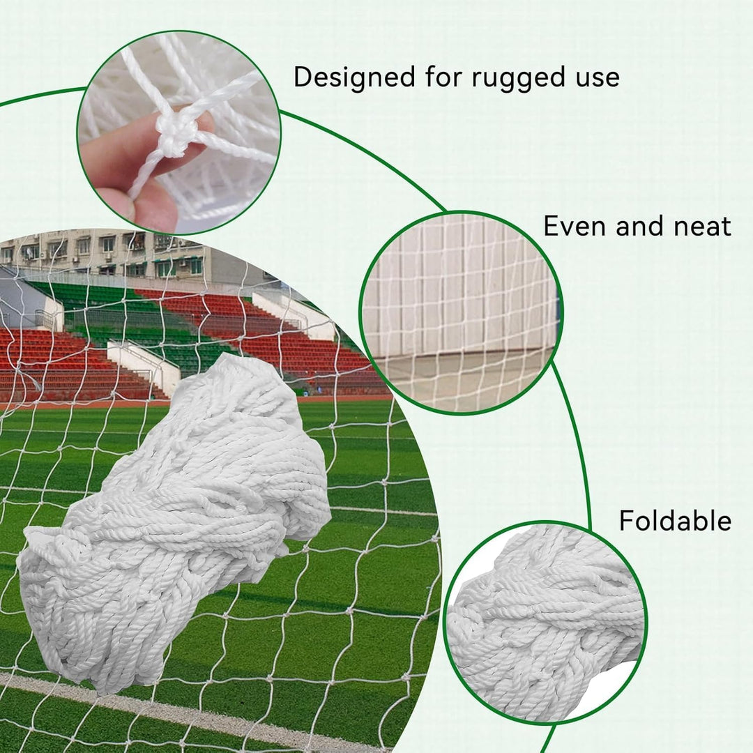 HERCHR Fussballnetz, Fussball-Fussballnetz, Sport-Ersatz-Fussballtorpfostennetz, Hinterhof, Kleine K