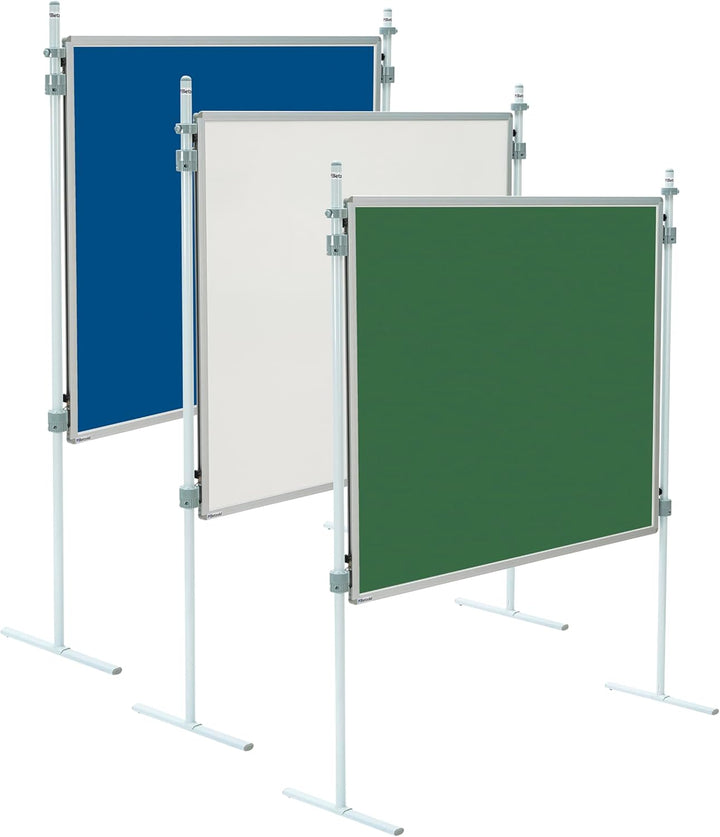 Betzold - Trennwand-Tafel Whiteboard mit 2 Stativen - Einhängetafel Memo-Board Legierter Stahl, Legi
