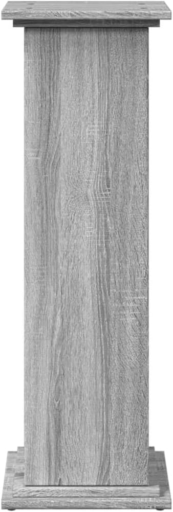 vidaXL Postament mit Stauraum Grau Sonoma 31x30x90 cm Holzwerkstoff