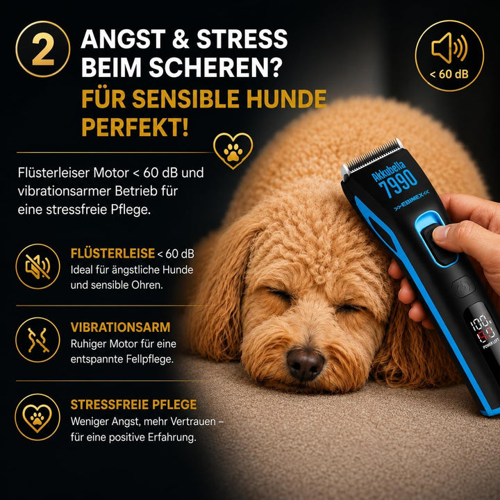Hundeschermaschine Profi für Hunde & Katzen – FURLO Akkubella 7990 Tierhaarschneidemaschine für dich