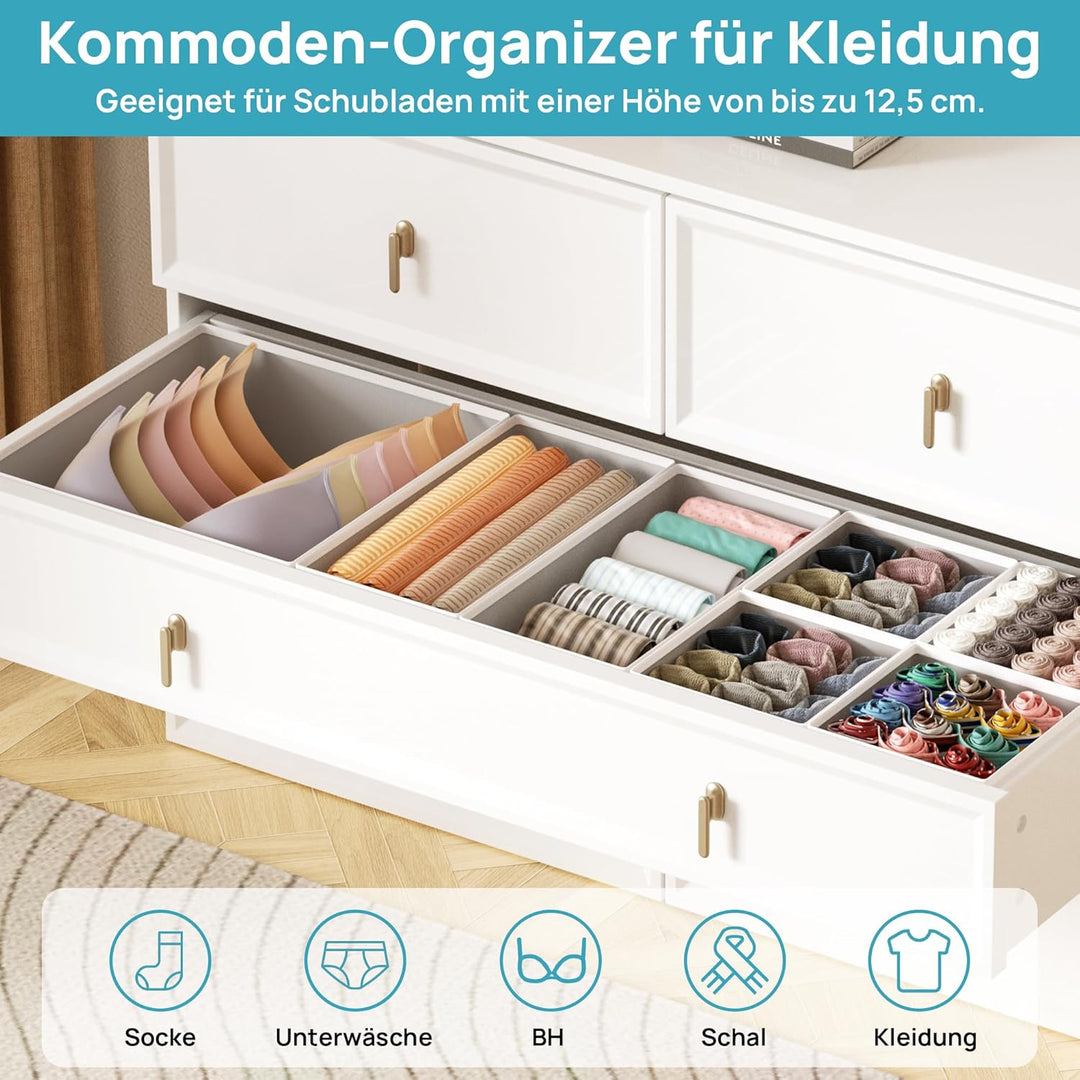 Vtopmart 12 Pack Kleiderschrank Organizer, Faltbare Schrank Organizer Kleiderschrank, Aufbewahrungsb