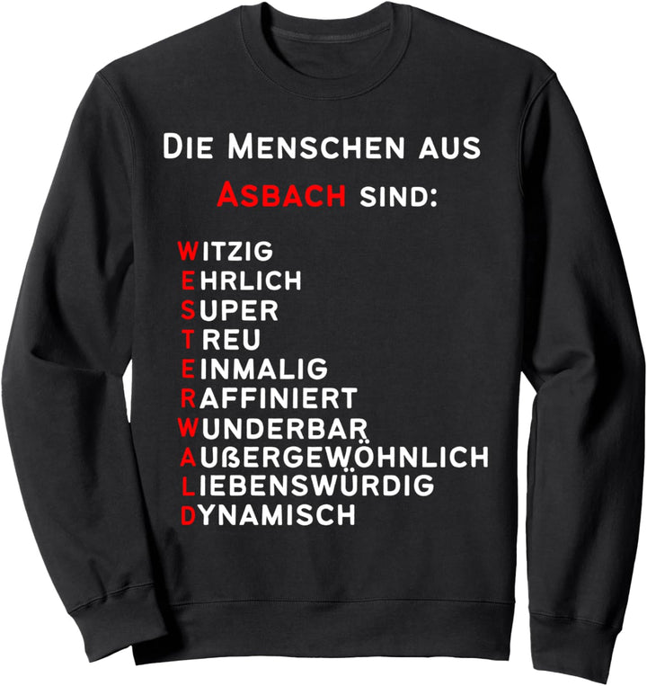 Asbach im Westerwald - das Asbach Westerwald Sweatshirt