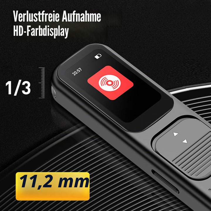 Kleiner Diktiergerät, Digitaler Diktiergerät, 80 Stunden, 3072 Kps, Rauschunterdrückung, USB C Sprac