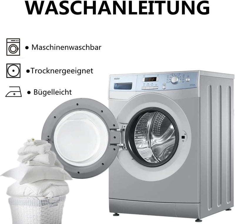 Luowei Bettwäsche Rote Rosen Bettbezug 135x200cm 4 Teilig Romantische Rosen-Blume Bedruckte Microfas