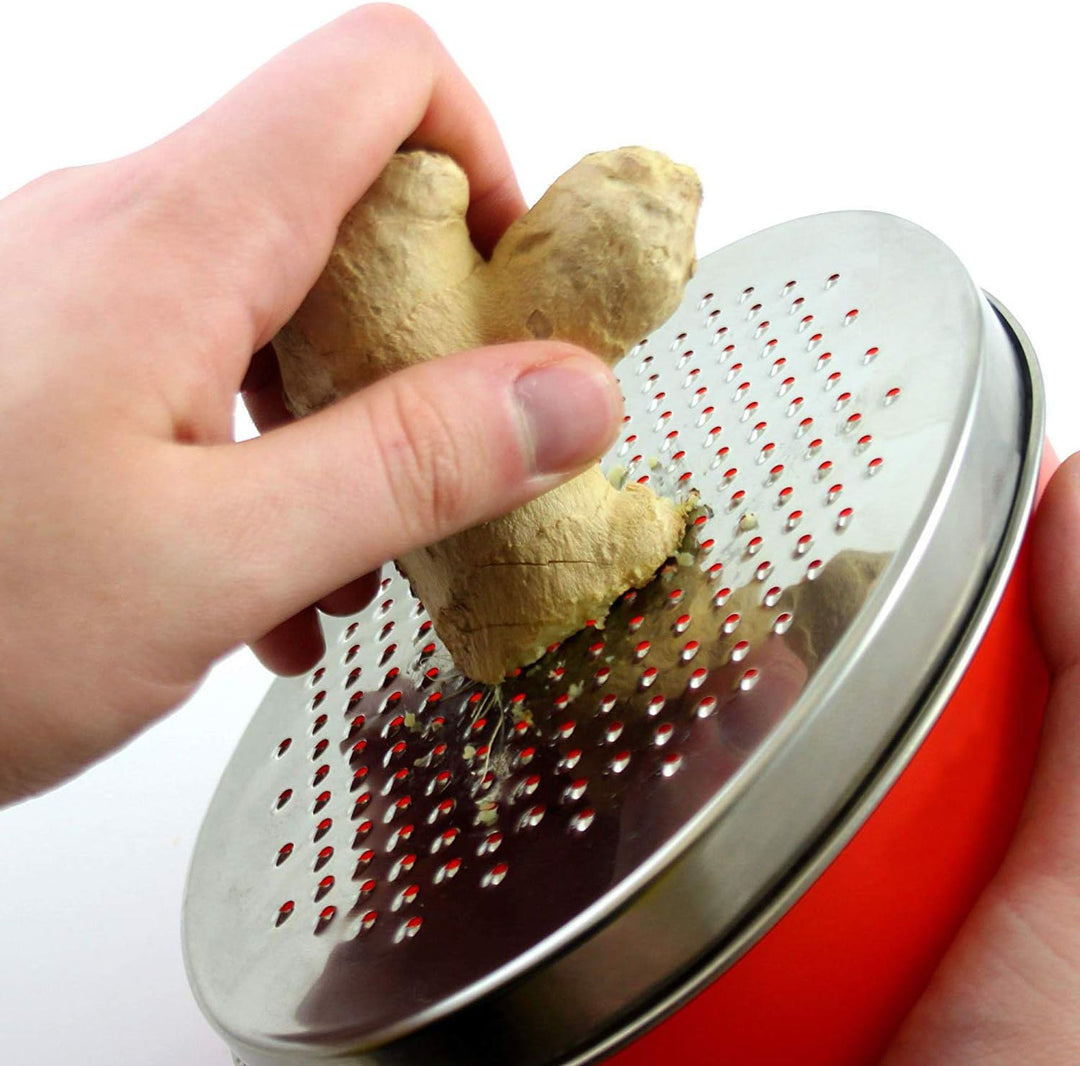 Käsereibe, Zitronenschaber mit Aufbewahrungsbehälter und Deckel, perfekt für harten Parmesan oder we