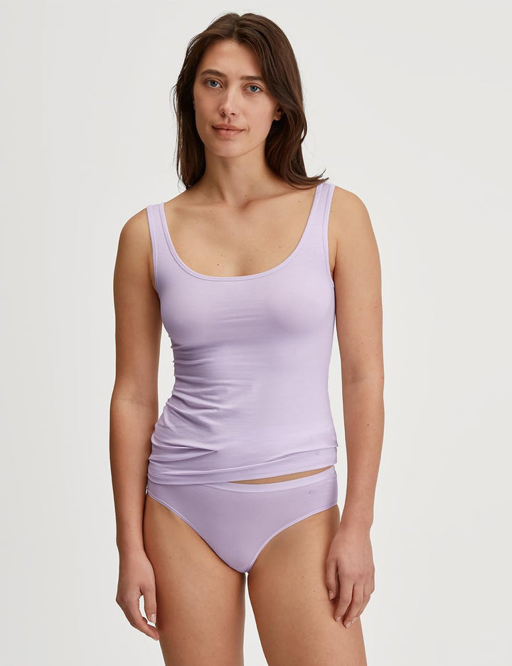 CALIDA Natural Comfort Tank Top Damen, mit Rundhals-Ausschnitt Orchid Petal 32-34, Orchid Petal 32-3