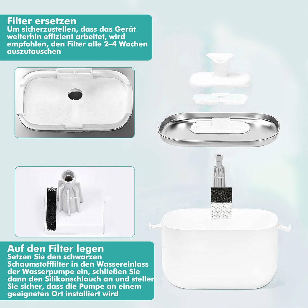 30 Stück Filter Katzenbrunnen，PLWF105/PLWF115/PLWF005 Dockstream Cat Water Fountain，Austausch des Pe