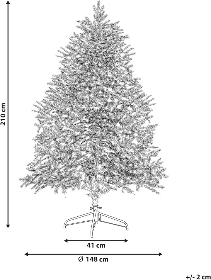 Künstlicher Weihnachtsbaum grün/weiss 210 cm mit Kunstschnee bedeckt Brisco