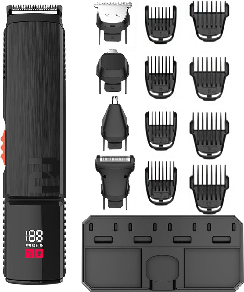 BESTBOMG Haarschneidemaschine Barttrimmer, 14-in-1Körper-Groomer Haarschneider Körperhaartrimmer Ges