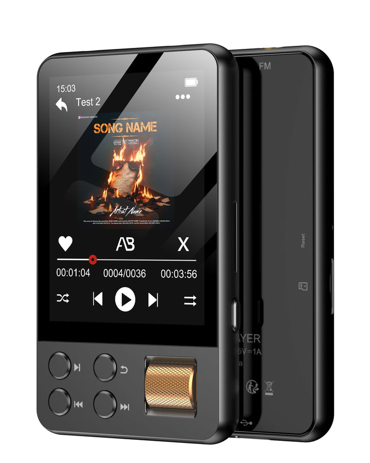 128GB MP3 Player Bluetooth 5.4 mit Kopfhörer, MP3 Player Kinder mit 2.4 Zoll Touchscreen, Musikplaye