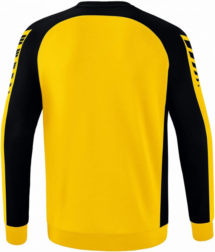 Erima Unisex Kinder Casual Six Wings Sweatshirt 152 Gelb/Schwarz, 152 Gelb/Schwarz