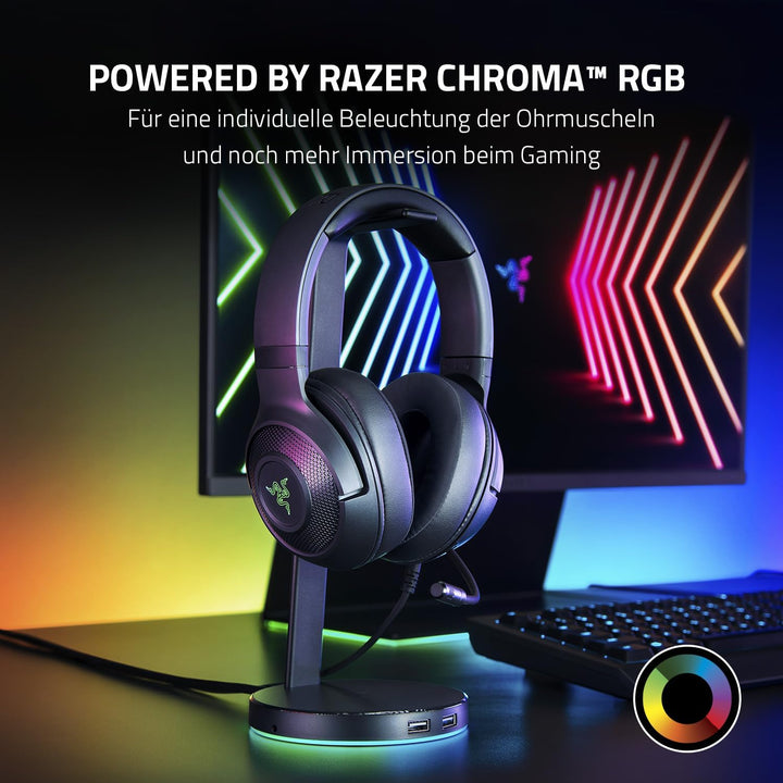 Razer Kraken V3 X USB - Kabelgebundenes USB-Gaming-Headset (Ultra leicht mit 285g, Triforce 40mm Tre