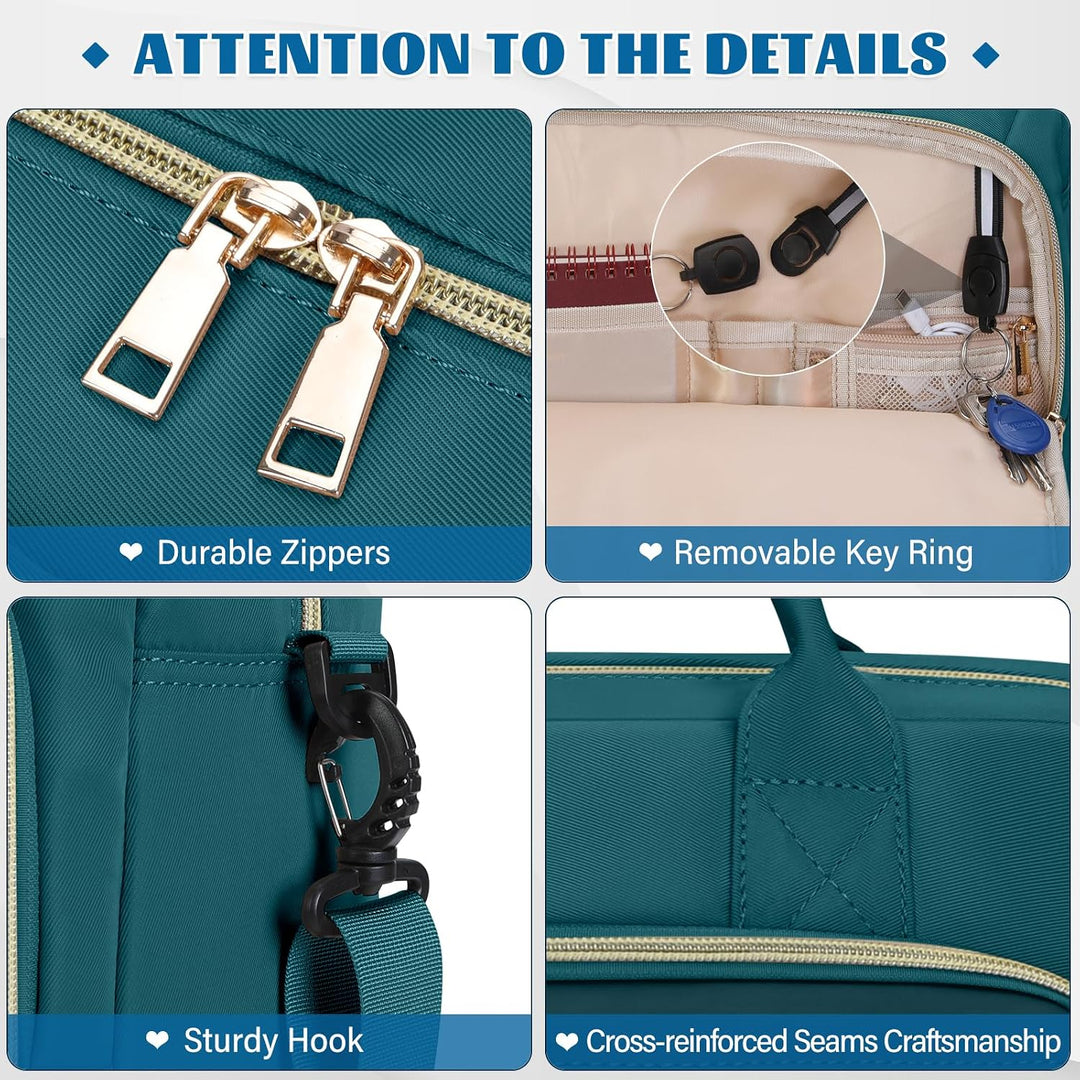RAINSMORE Laptoptasche Damen 17,3 Zoll Laptop Aktentasche Wasserdichte | Arbeitstasche Lehrertasche
