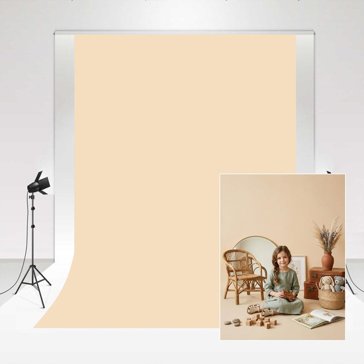 Kate Photography Studio Hintergrund Cremefarbe 2.4x3m/8x10ft Beige Hintergrundfotografie Einfarbig B