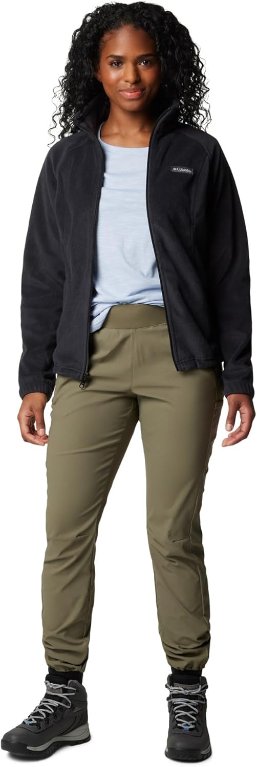 Columbia Damen Fleecejacke mit durchgehendem Reissverschluss, Benton Springs XS Schwarz, XS Schwarz